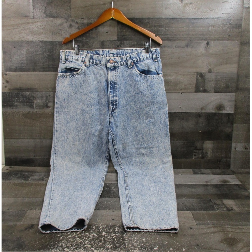 Vintage Levis 550 Jeans Mens 34x29 Acid Wash Denim Relaxed Fit Made USA 90s